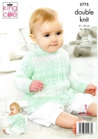 Knitting Pattern - King Cole 5775 - Baby Pure DK - Cardigan and Tunic